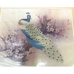Elsa Williams ColorArt Crewel Kit Imperial Peacock 20" x 16" 100% Polyester Fabr